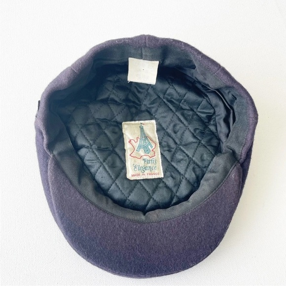 Golf Club Men's Wool Scally Hat Flat Cap Paris Elegance Made in France Blue S - Picture 3 of 7